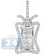 14K White Gold 0.80 ct Diamond Bug Motif Womens Pendant