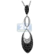 14K White Gold 1.02 ct Diamond Womens Dangle Pendant