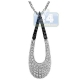 14K White Gold 0.54 ct Diamond Womens Open Drop Pendant
