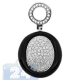 14K White Gold 0.70 ct Diamond Onyx Womens Drop Pendant