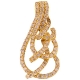 14K Yellow Gold 0.57 ct Diamond Womens Openwork Drop Pendant