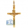 Hollow 10K Yellow Gold Jesus Christ Crucifix Cross Pendant