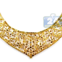 18K Yellow Gold 72.78 ct Fancy Diamond Womens Necklace