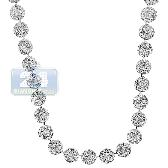 Silver Diamond Cluster Necklace – Athea Jewellery