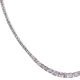 18K White Gold 9.35 ct Round Diamond Graduated Tennis Necklace