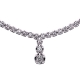 18K White Gold 3.14 ct Diamond Drop Y Shape Tennis Necklace