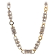 14K Yellow Gold 12.47 ct Diamond Bar Bullet Link Mens Chain