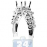 14K White Gold 0.33 ct Round Diamond Gothic Engagement Ring Setting