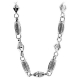 14K White Gold 6.85 ct Diamond Fancy Bar Link Mens Chain