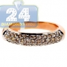 14K Rose Gold 1.01 ct Champagne Diamond Womens Band Ring