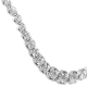 18K White Gold 4.40 ct Diamond Halo Graduated Tennis Necklace