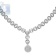 18K White Gold 1.57 ct Diamond Drop Womens Y Shape Necklace