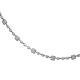 18K White Gold 1.49 ct Diamond Station Womens Tennis Necklace