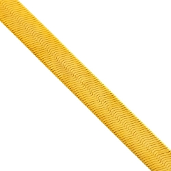 Pure 24K Yellow Gold Flexible Herringbone Necklace 20 mm