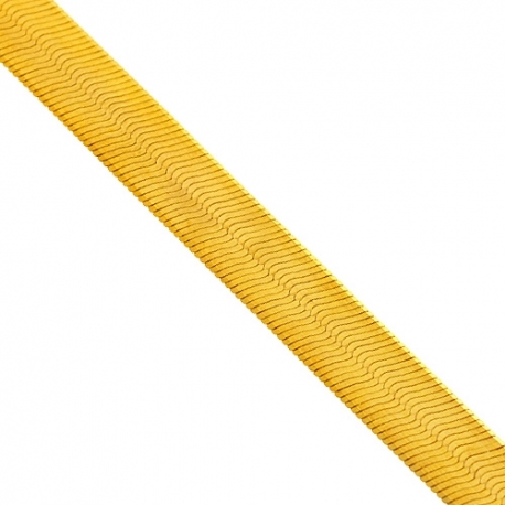 Pure 24K Yellow Gold Flexible Herringbone Chain Necklace 20 mm