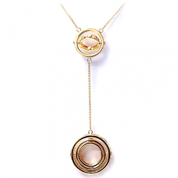 14K Yellow Gold 0.60 ct Diamond Circle Womens Y Shape Necklace