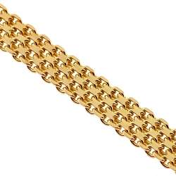 Italian 10K Yellow Gold Bismark Mesh Link Mens Chain 8 mm
