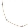 Womens Diamonds by the Yard Station Necklace 14K Yellow Gold 16"