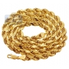 Real 10K Yellow Gold Hollow Rope Mens Chain Necklace 5 mm