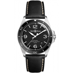 Bell & Ross Vintage BR V2-92 Black Steel Watch BRV292-BL-ST/SCA
