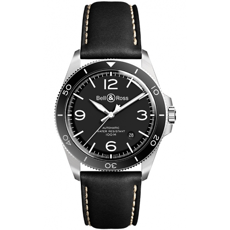 BRV292-BL-ST/SCA Bell & Ross Vintage BR V2-92 Black Steel Watch