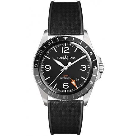BRV293-BL-ST/SRB Bell & Ross Vintage BR V2-93 GMT Rubber Watch