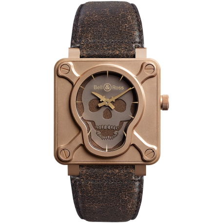 BR0192-SKULL-BR Bell & Ross BR 01 Skull Bronze 46 mm Watch