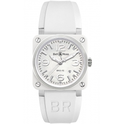 Bell & Ross BR 03-92 White Ceramic 42 mm Watch BR0392-WH-C/SRB