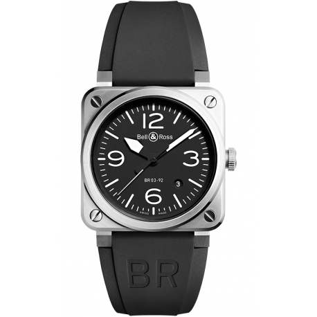 BR0392-BLC-ST Bell & Ross BR 03-92 Steel Black Dial 42 mm Watch