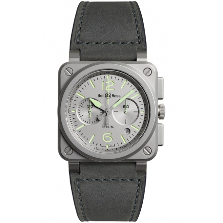 BR0394-GR-ST/SCA Bell & Ross BR 03-94 Chrono Horolum Watch