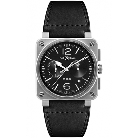 BR0394-BL-SI/SCA Bell & Ross BR 03-94 Chrono Steel 42 mm Watch