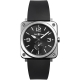 Bell & Ross BR S Quartz Steel Rubber 39 mm Watch BRS-BLC-ST