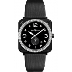 Bell & Ross BR S Quartz Black Ceramic Diamonds Watch BRS-BL-CES-LGD/SSA