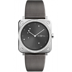 Bell & Ross BR S Quartz Grey Eagle Diamonds Satin 39 mm Watch BRS-ERU-ST-LGD/SCA