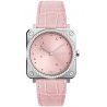 BRS-EP-ST-LGD/SCR Bell & Ross Quartz Pink Eagle Diamonds Leather 39 mm Watch