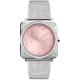 Bell & Ross BR S Quartz Pink Eagle Diamonds Mesh 39 mm Watch BRS-EP-ST-LGD/SST