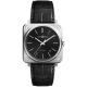 Bell & Ross BR S-92 Automatic Black Steel Leather 39 mm Watch BRS92-BLC-ST/SCR