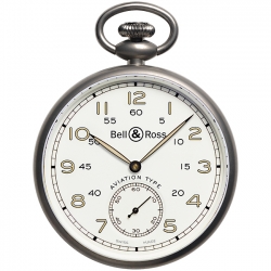 Bell & Ross Vintage PW1 Heritage White Pocket Watch BRPW1-WH-TI