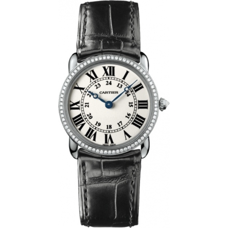 Cartier Ronde Louis Gold Diamond Mens Watch WR000551