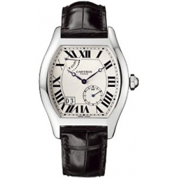 Cartier Tortue Collection 18K White Gold Mens Watch W1545951