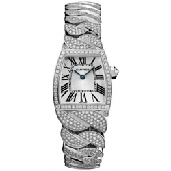 Cartier La Dona Ladies 18K White Gold Diamond Watch WE6003MX