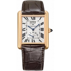 Tank Louis Cartier XL 18K Pink Gold Leather Watch W1560003