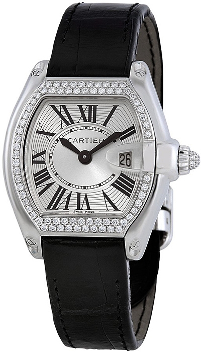 cartier roadster watch with diamonds