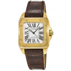 Cartier New Santos Series Yellow Gold Mens Watch W20071Y1