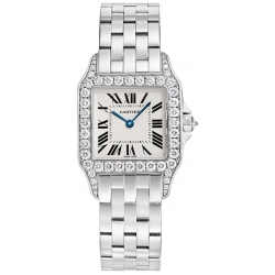 Cartier New Santos White Gold Bracelet Diamond Watch WF9004Y8