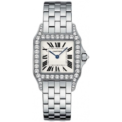 Cartier New Santos White Gold Diamond Womens Watch WF9003Y8