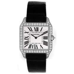 Cartier Santos Dumont Gold Diamond Womens Watch WH100251