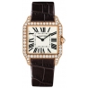 Cartier Santos Dumont 18K Rose Gold Diamond Womens Watch WH100351