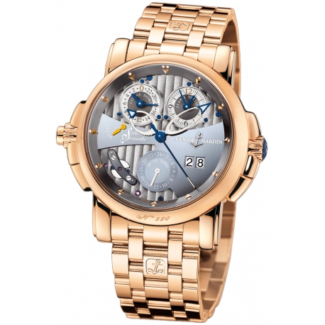 Ulysse Nardin Sonata Silicium Rose Gold Mens Watch 676-85-8