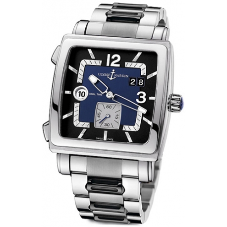 Ulysse Nardin Quadrato Mens Steel Bracelet Watch 243-92-7/632